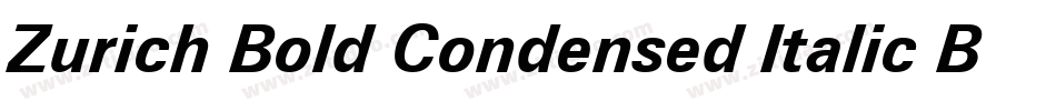 Zurich Bold Condensed Italic BT字体转换
